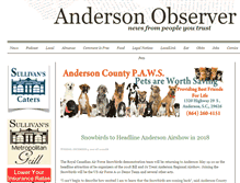 Tablet Screenshot of andersonobserver.com